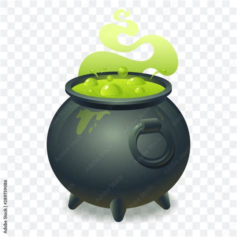 Moonlit magic bjbbling cauldron